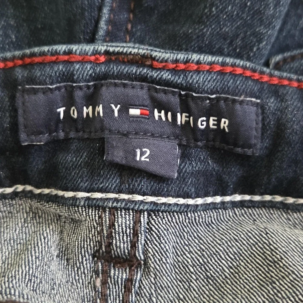 Tommy Hilfiger Jeans Youth 12 Blue Stretch Straight Denim 5-Pocket Zip Fly Kids